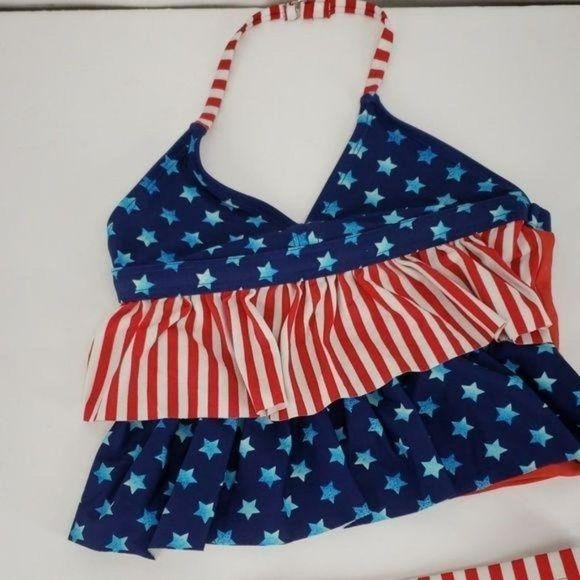 Ocean Pacific Bikini Stars & Stripes 6/6x Swimwear Swim Suit - Picture 2 of 5